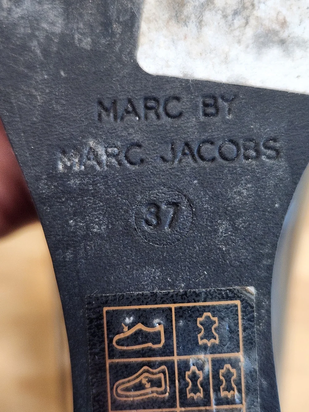 Marc by Marc Jacobs Black Patent Leather Platform Wedge Heels Size 37 US 7